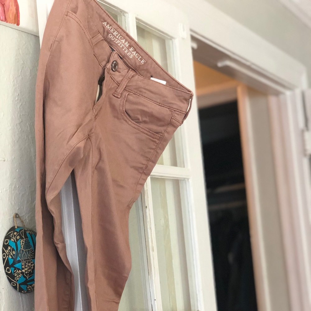 Dusty rose pink American Eagle stretch skinny pant
